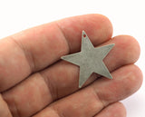 Antique silver plated brass star charms pendant 29x27.5mm thickness: 0.5mm 1 hole 2011-120