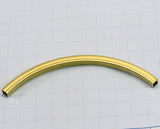 Raw Brass Square Curved Tube 5x100mm (hole 4.4mm) N146-570