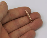 4x25mm 1.16"x1" Rose Gold plated brass long spike finding spacer industrial design (2.5mm 0.1" 10 gauge hole ) pendulum 1137