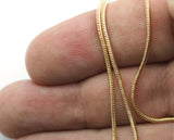 Snake chain 1.2mm tiny rose gold tone brass z094