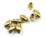spacer bead 5x7.7mm (hole 12 gauge 1.8mm) Gold plated brass , findings bab1.8 289