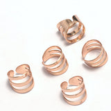 Ear Cuffs with One Hole rose gold brass 9mm 3/8 inch 991C