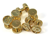 sowilo cufflink  10x11mm Gold plated brass cufflink, studs, shirt collar tuxedo stud, 2224