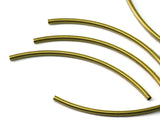 Raw Brass Curved Tube 3x80mm (hole 2.5mm)  2155-65