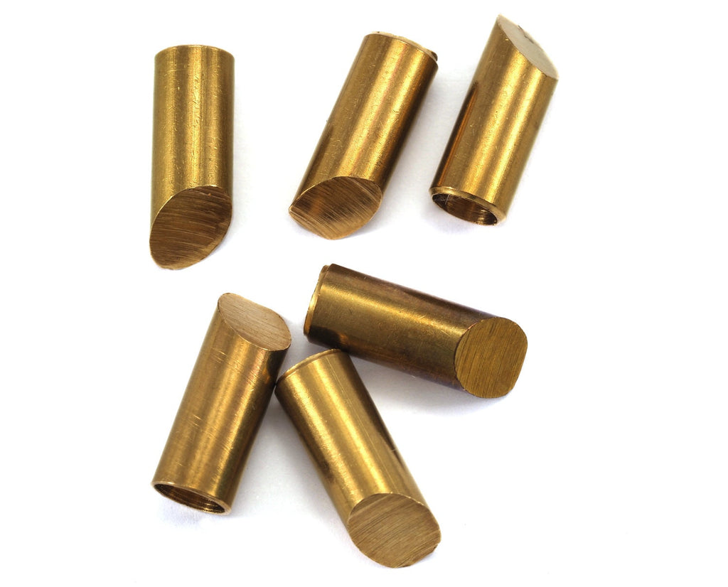 brass end cap  6x16mm 1/4"x5/8"  (5,3mm 0.2"hole ) decorative cord end beads, hanging metal beads ENC5 1377R