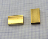 rectangular tube raw brass 20x5x12mm (hole 4.6x11.6mm) bab  2245