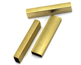 rectangular tube raw brass 40x5x10mm (hole 4.6x9.6mm) bab  2247