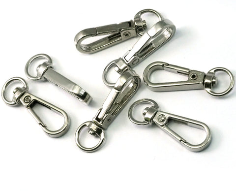 Swivel Lever Snap Hook Silver tone, swivel clip, clasp, Bag Handbag Strap Handle chain, findings, swivel hook, 38x13mm Alloy 2166