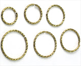 stacking ring, circle ring, Round ring knuckle ring, raw brass adjustable textured  25mm (hole 22mmUS 12 3/4 ) 2187 Wire: 1.5mm