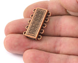 Brazil bracelet clasp 5 strands 28x17mm Copper tone alloy magnetic clasp MCL 1080