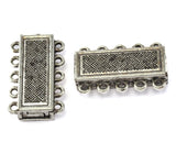Brazil bracelet clasp 5 strands 28x17mm Antique silver alloy magnetic clasp MCL 1080