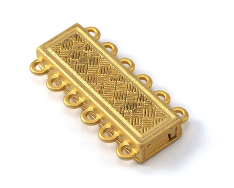 Brazil bracelet clasp 6 strands 33x17mm gold plated alloy magnetic clasp MCL 1080