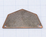 Semi octagonal 32x16mm Thickness 0.8mm 2 hole copper plated brass stamping blanks 1983-250