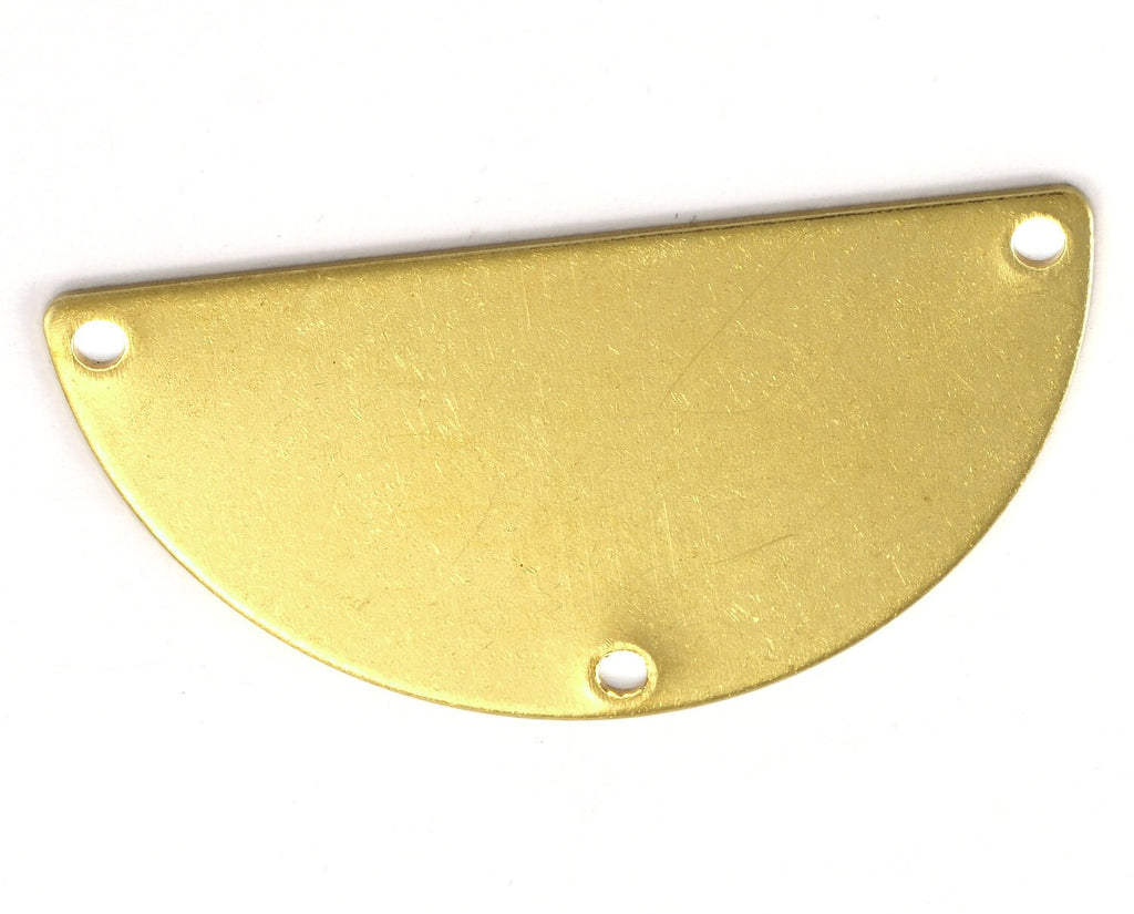 brass semi circle blanks  half moon shape 40x20x0.8mm raw pendant (2mm  0,08" 12 gauge hole) SCS 1062R