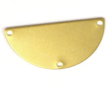 brass semi circle blanks  half moon shape 40x20x0.8mm raw pendant (2mm  0,08" 12 gauge hole) SCS 1062R