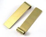 Rectangle Bended 32x8mm pendant charms Raw brass 2219-125