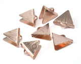 Triangle Crimp findings with loop  12.5x15mm Rosegold tone brass , Ribbon Crimp cap, 4175