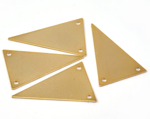 triangle shape pendant brass 16x25mm gold plated brass with 2 loop 1470Gd