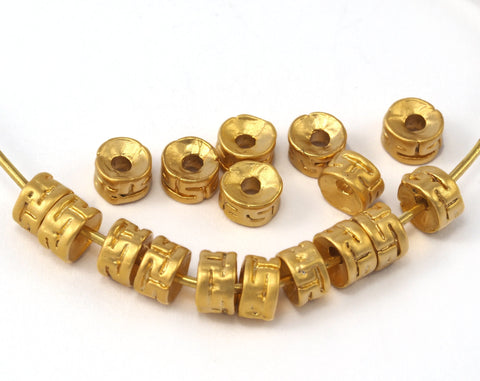 gold plated alloy spacer  findings spacer bead 5x3mm (hole 1,5mm) bab 307