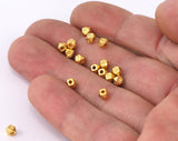 Gold plated alloy spacer findings spacer bead 3,3mm (hole 1,5mm) bab1.5 302