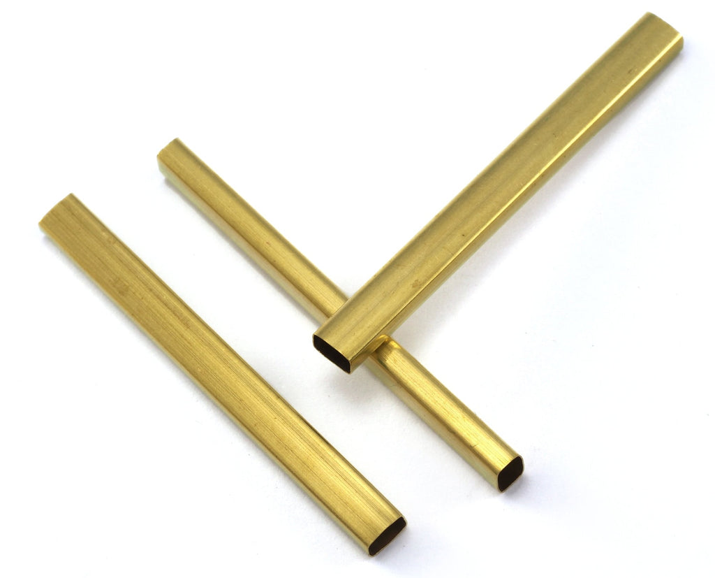 rectangular tube raw brass 50x3x5mm (hole 2.7x4.7mm) bab4  2244