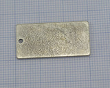Rectangle shape stamping blank 15x30x0.8mm (20 gauge) Antique silver plated  brass one hole 1206-75