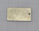 Rectangle shape blank stamping 15x25x0.8mm (20 gauge) antique silver plated brass one hole 1205-63