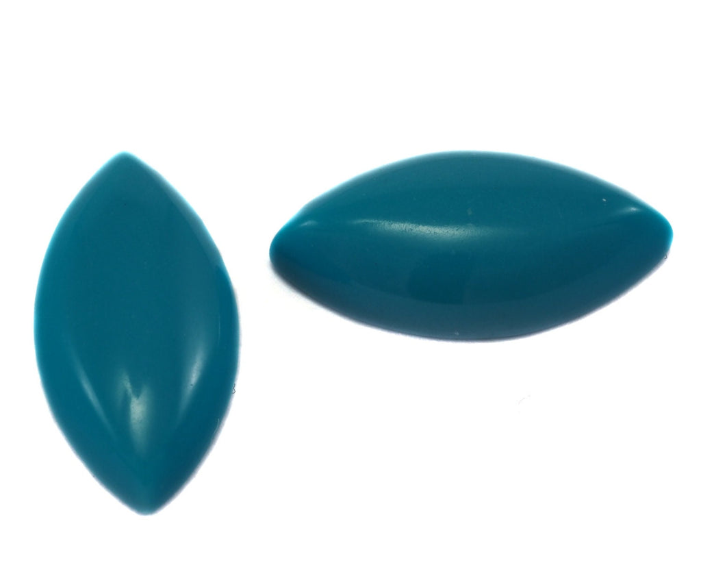 Turquoise synthetic marquise shape cabochon 8x16mm 108 - no hole