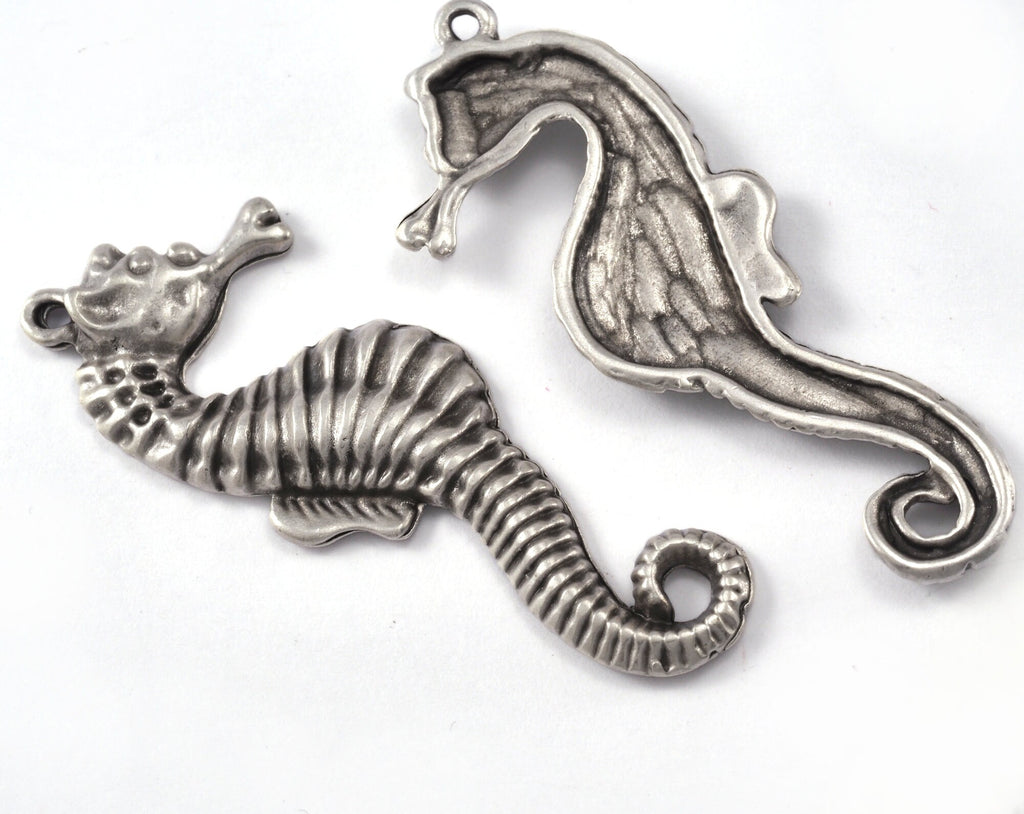 Sea Horse pendant charms one loop Antique Silver plated Alloy  49.5mm findings 2233