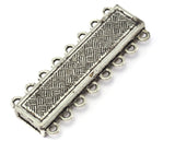 Brazil bracelet clasp 8 strands 44x17mm antique silver plated alloy magnetic clasp MCL 1080