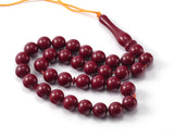 33pcs Round plastic beads 10mm claret red color LAV1