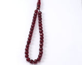 33pcs Faceted plastic beads 8mm Claret red color LAV1