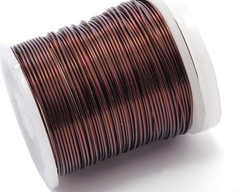 Himmeli Brown Color Wire 20 Gauge (0.85mm) Enamel Copper Wire 28 Feet 8.5 meter Non Tarnish wirework W002