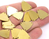 triangle tag 3 hole 80 pcs 16x18mm raw brass raw brass connector charms ,raw brass findings 942R-64