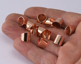 rose gold plated brass ear cuffs with one hole 9mm 3/8 inch 990G