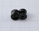 Black Painted Brass Studs, 10x11mm Shirt Collar Tuxedo Stud, Industrial with 1/8" thread hole with  brass 1/8" bolt 1408-B