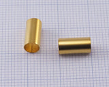 Gold plated brass round tube 10x6mm (5.5mm hole) O24-33