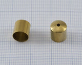 ends cap, brass 8x8.5mm 7.5mm inner raw brass cord  tip ends, ribbon end, findings ENC7.5 2343