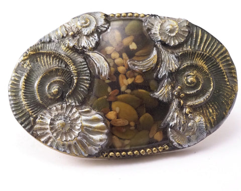 Belt Buckle, Vintage Resin Wall decor 105x67mm limited stock Made in Germany BJK062