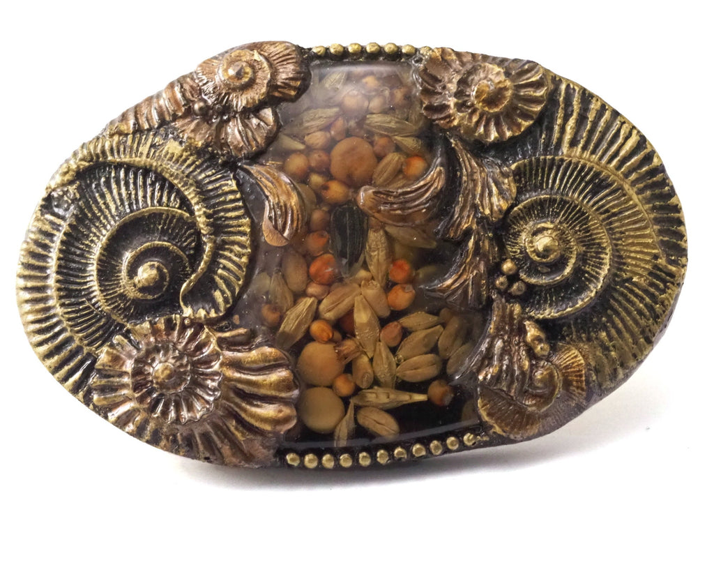 Belt Buckle, Vintage Resin Wall decor 101x64mm limited stock Made in Germany BJK062