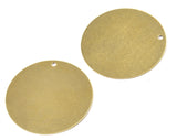 Raw Brass 32mm Circle tag (1.5mm thickness) 1 hole Charms ,Findings 4361