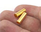 Gold plated brass round tube 15x5mm (4.5mm hole) O24-35
