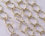 1 mt 3,3 feet 15x21mm Gold anodized Aluminum Shiny Swirl Chunky Gold chain LAV2-11