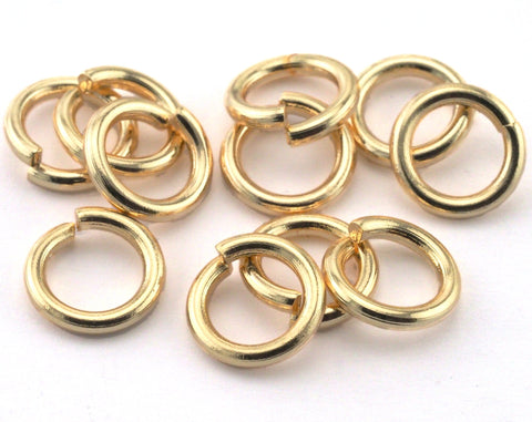jump ring raw brass (lacquer) 14mm 12 gauge( 2mm ) 2393