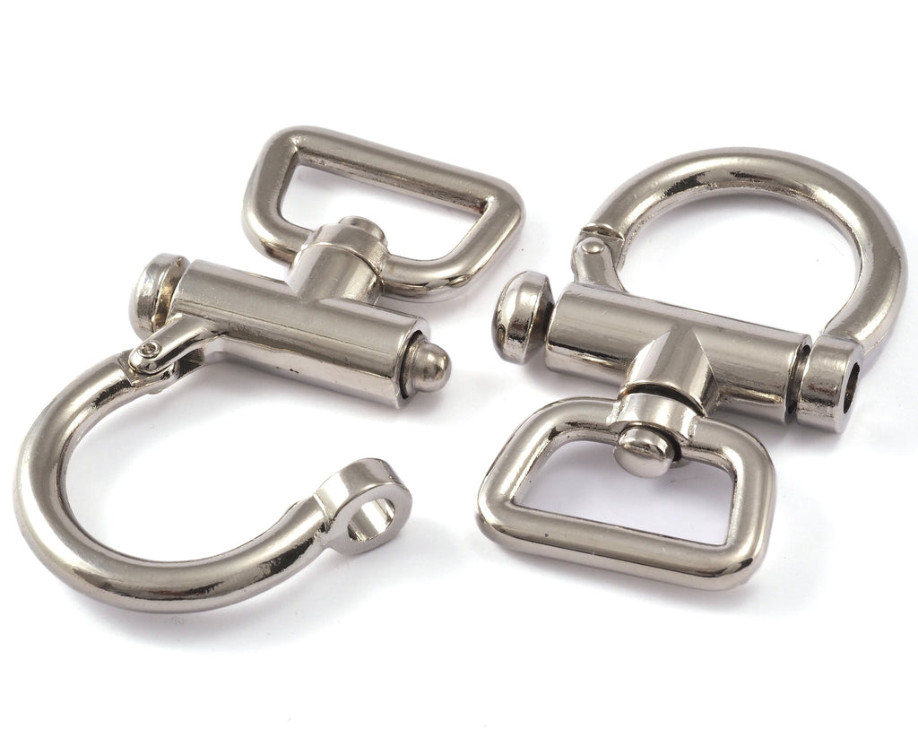 Swivel Lever Snap Hook Silver tone, 25mm inner swivel clip, Bag Handbag Strap Handle chain, findings, swivel hook, 70x45mm Alloy 2323