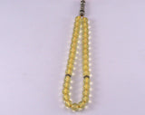 33pcs Round plastic beads 8mm yellow color LAV1