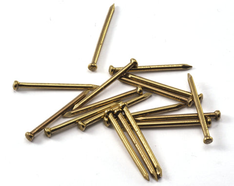 Escutcheon Pins 2x30mm 5/64x1 3/16 inches Nails Raw Brass tacks brads String art 2328-80