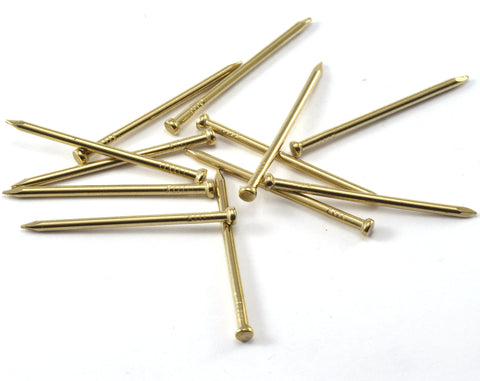 Escutcheon Pins 2x40mm 5/64x1 37/64 inches  Nails Raw Brass tacks brads String art 2328-110