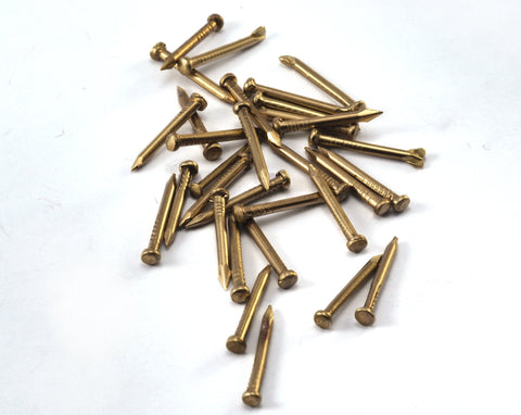 Escutcheon Pins 2x21mm 5/64x53/64 inch Nails Raw Brass tacks brads String art 2328-60