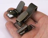 Suspenders clips clasp Antique yellow tone Alloy pacifier clip clasp findings  33.5x23mm  2335